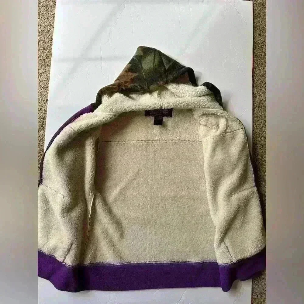 Trail Crest Hooded Camo Purple Fleece Jacket XSmall Women’s - Picture 6 of 6